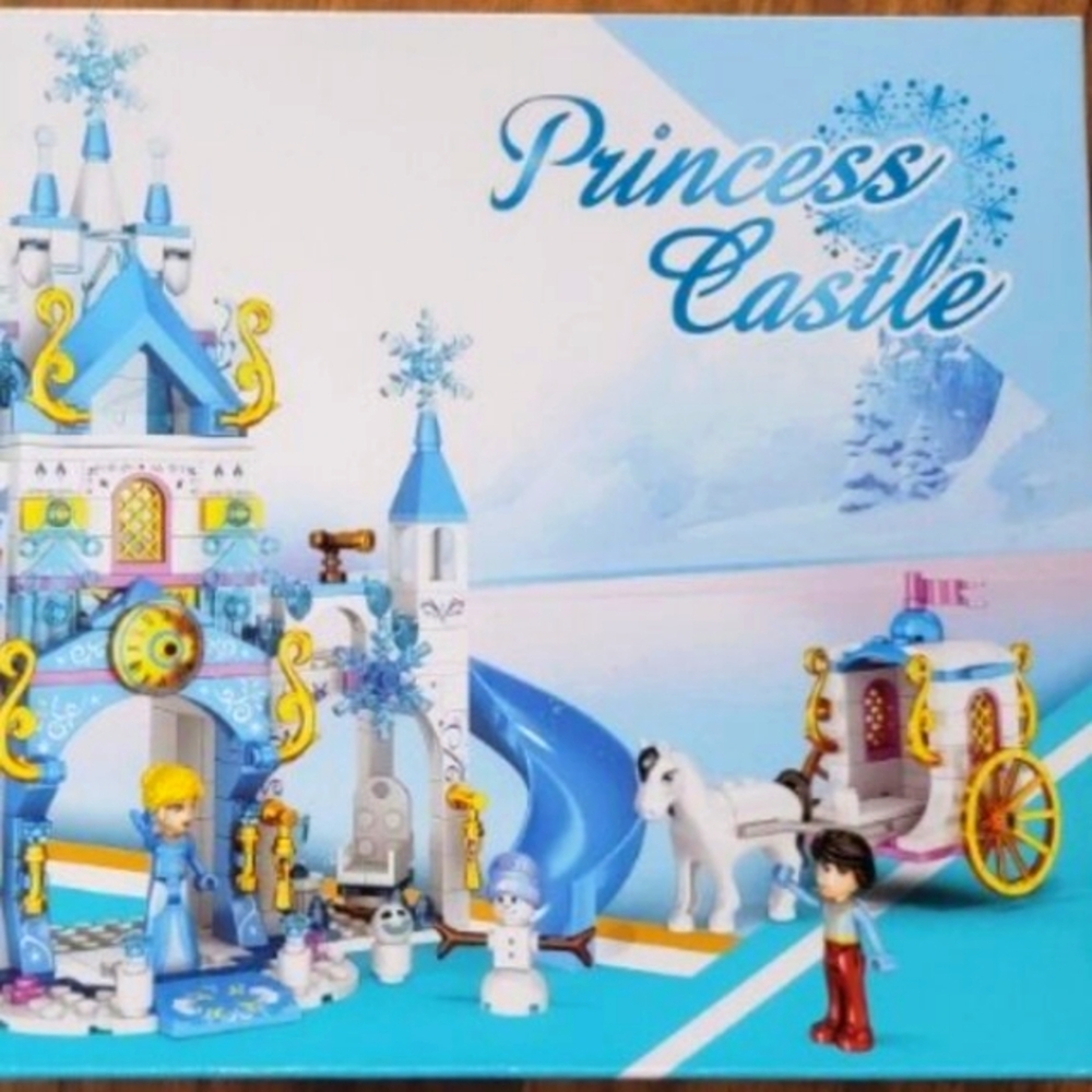 Girls Castle Building Blocks Toys Ice Princess Blue Castle Jimujia Lego - Picture 3 of 10